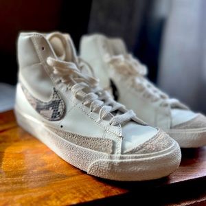 Women’s size 7 Snakeskin Nike Blazers